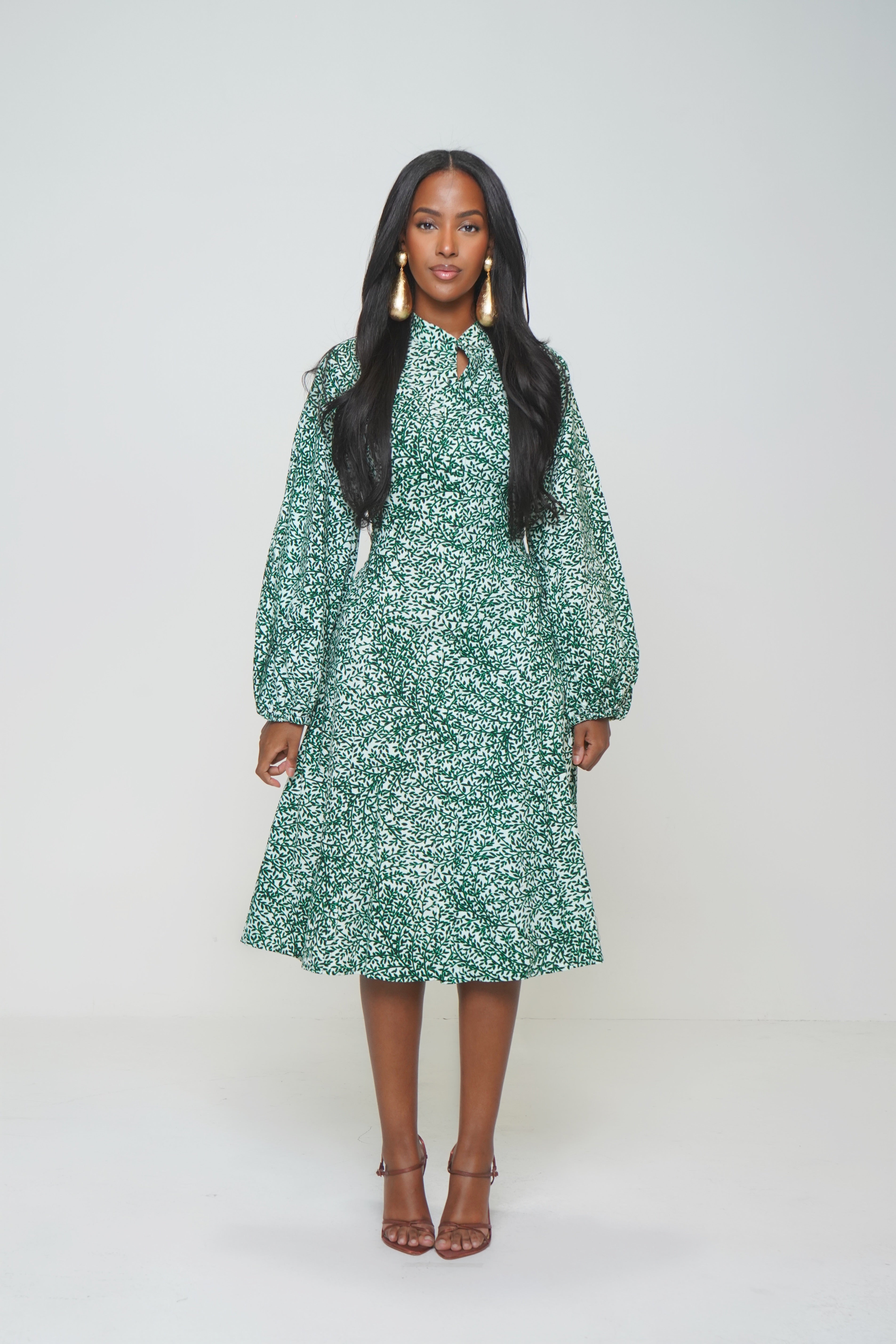 KEMI ANKARA MIDI DRESS Lili Creation