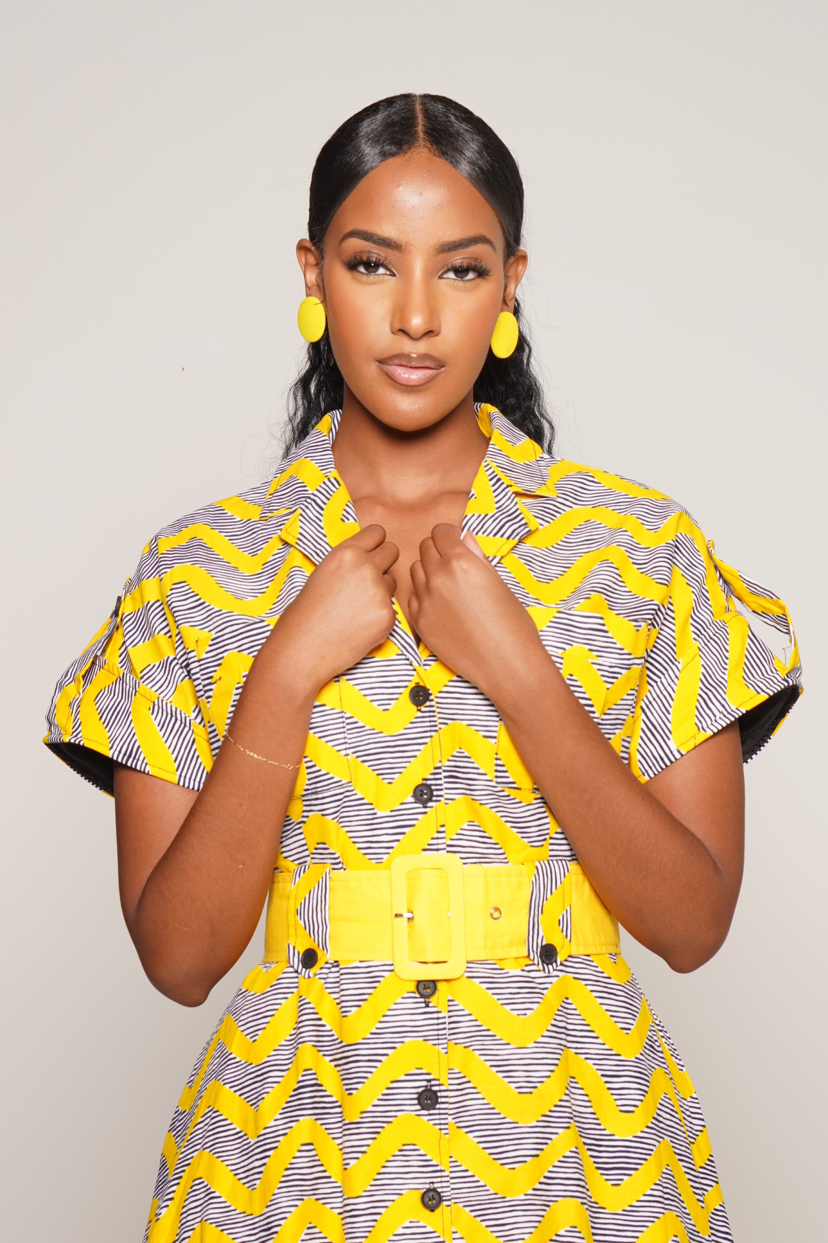 MUSEA Belted ANKARA Midi Dress Lili Creation