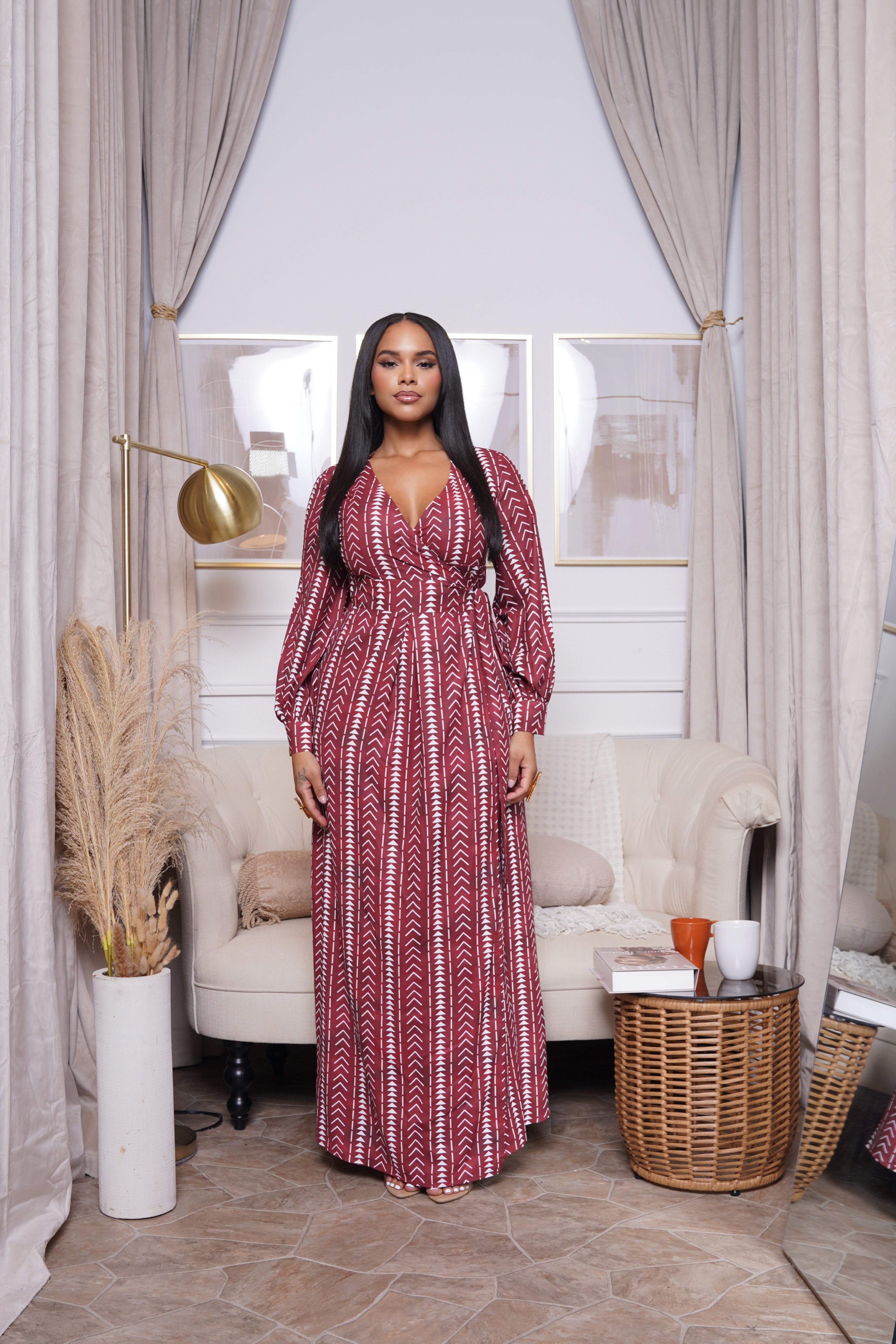 TIMELESS WRAP SILK MAXI DRESS Lili Creation