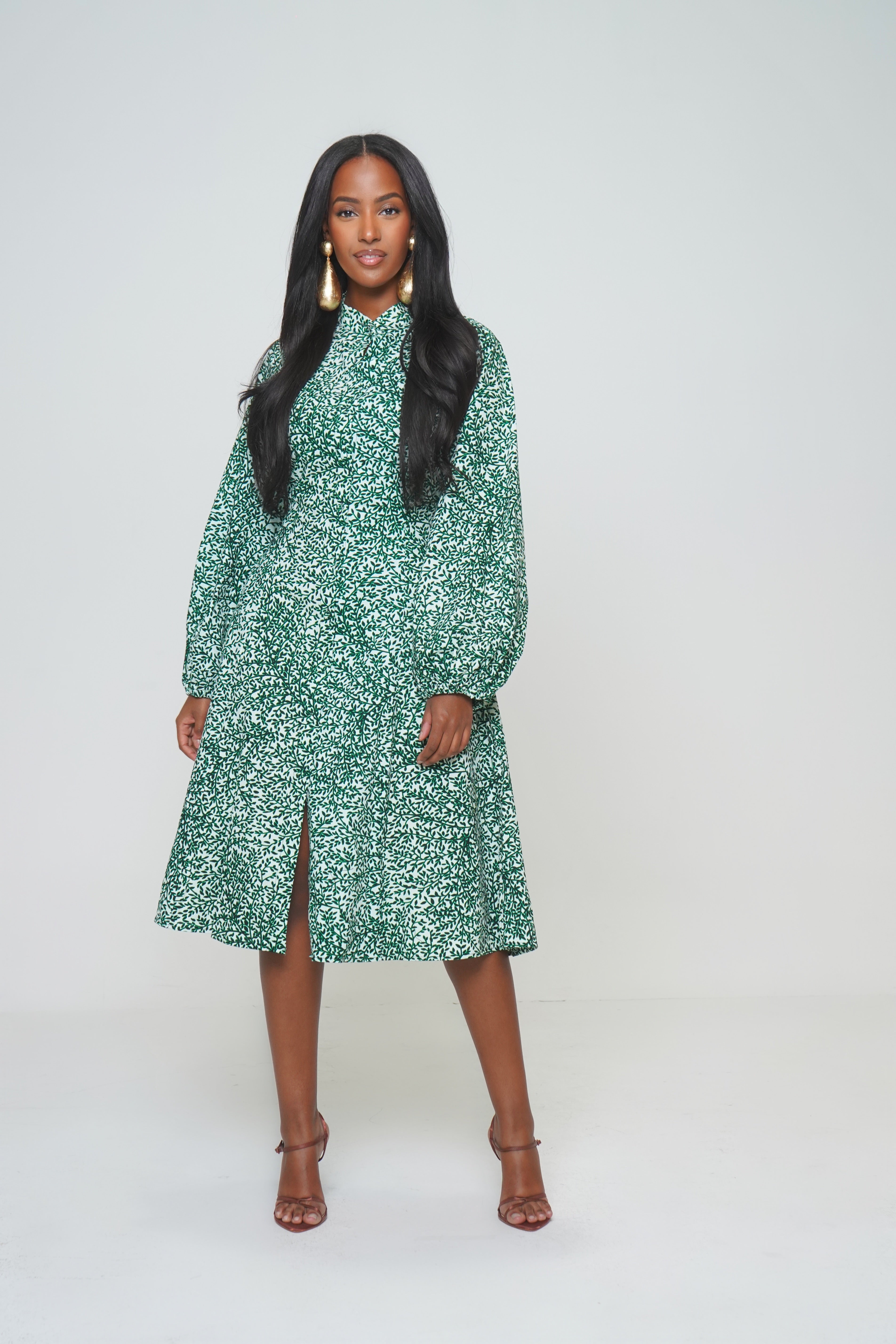 KEMI ANKARA MIDI DRESS Lili Creation