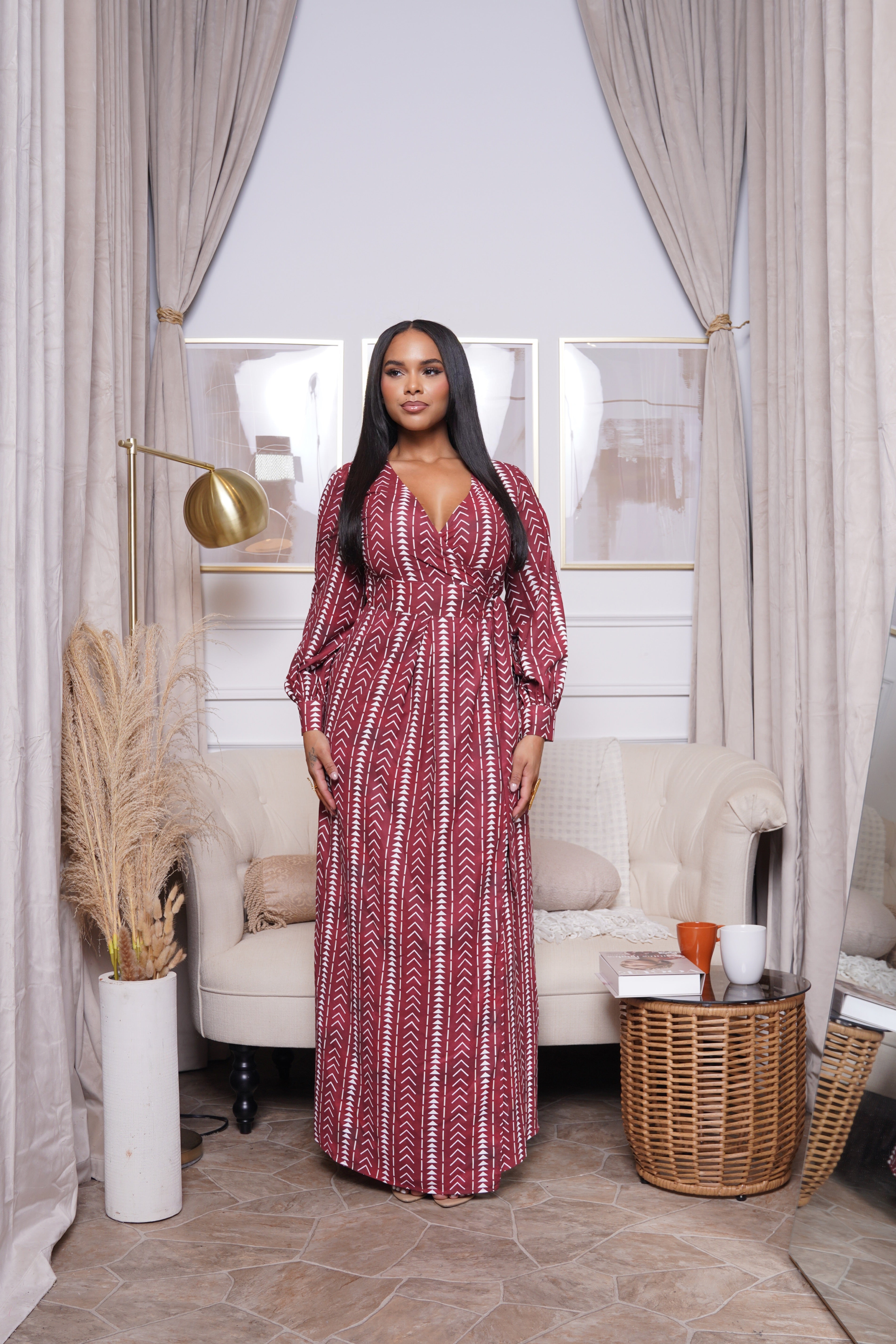 TIMELESS WRAP SILK MAXI DRESS Lili Creation