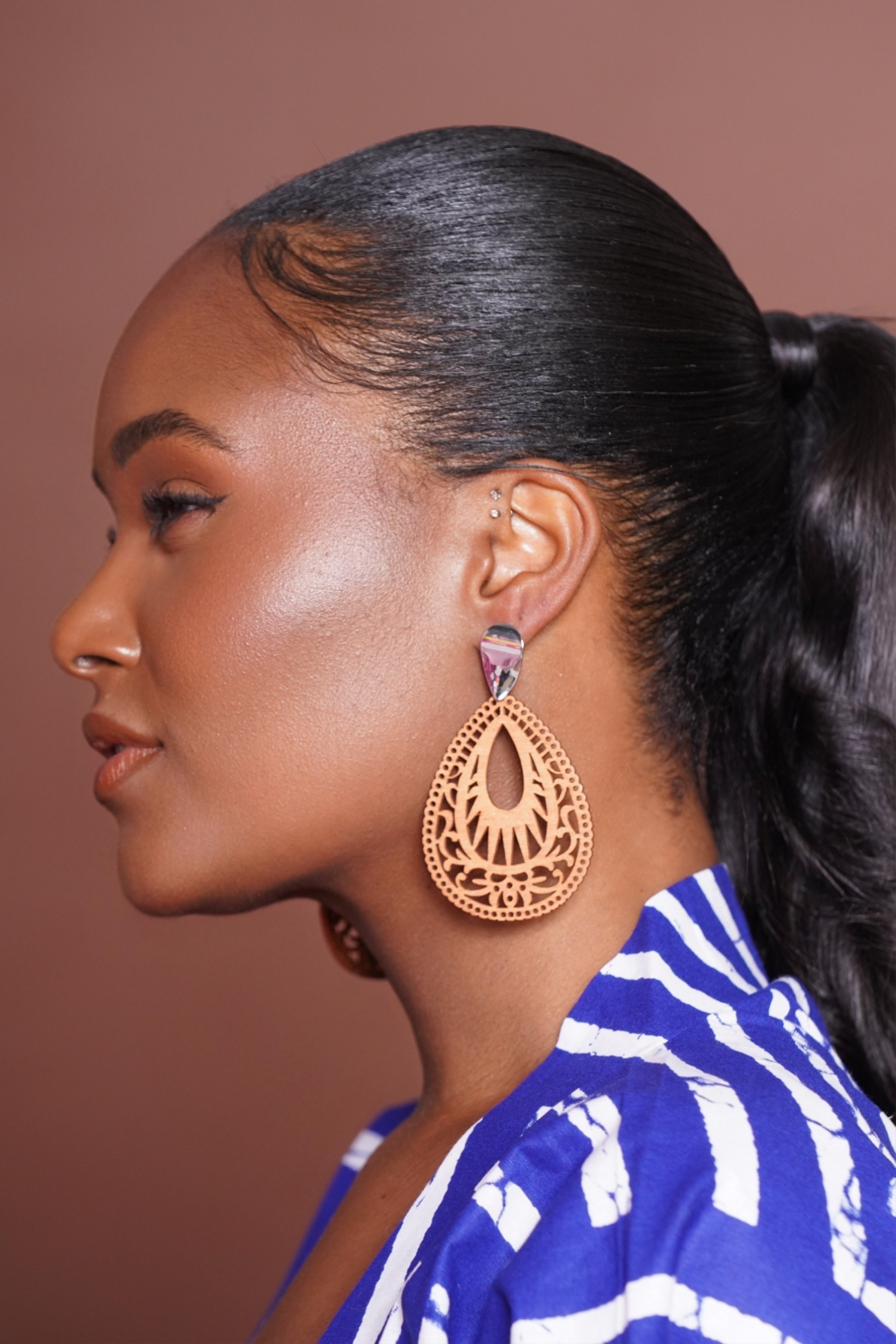 Wooden Earrings – Natural Style by Lili Creation