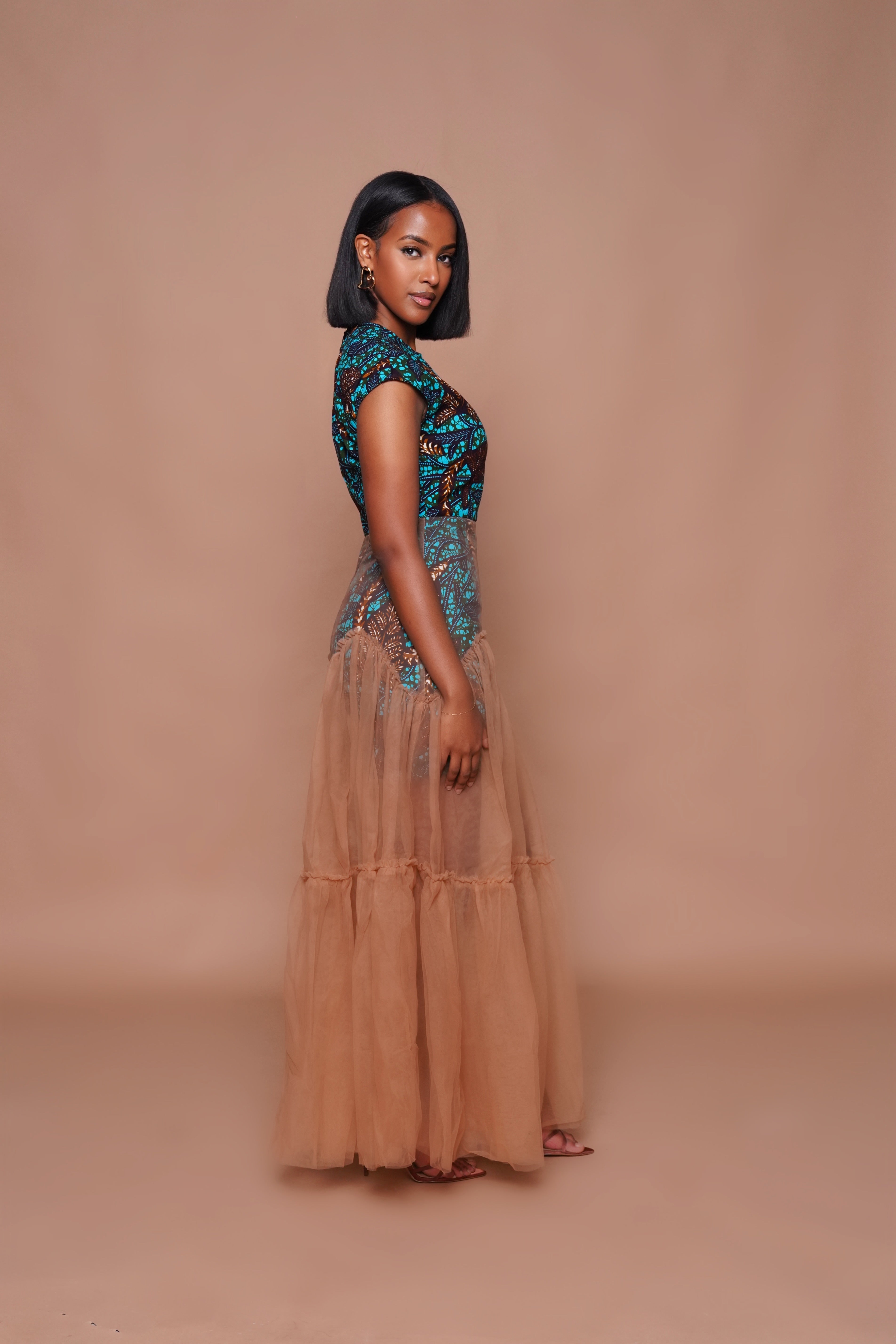 ZINA Maxi Mesh Dress – African Party Dress | Lili Creation