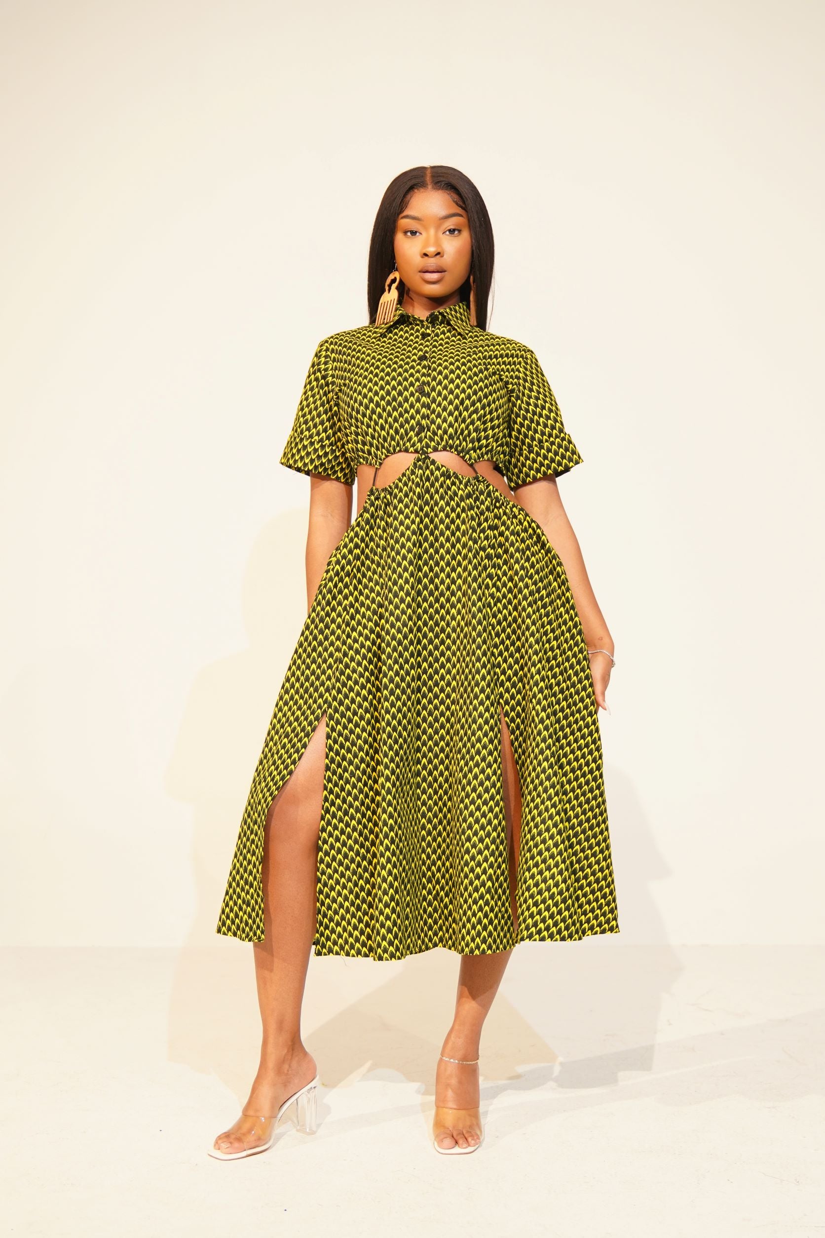 CUT OUT MIDDLE MIDI DRESS Lili Creation