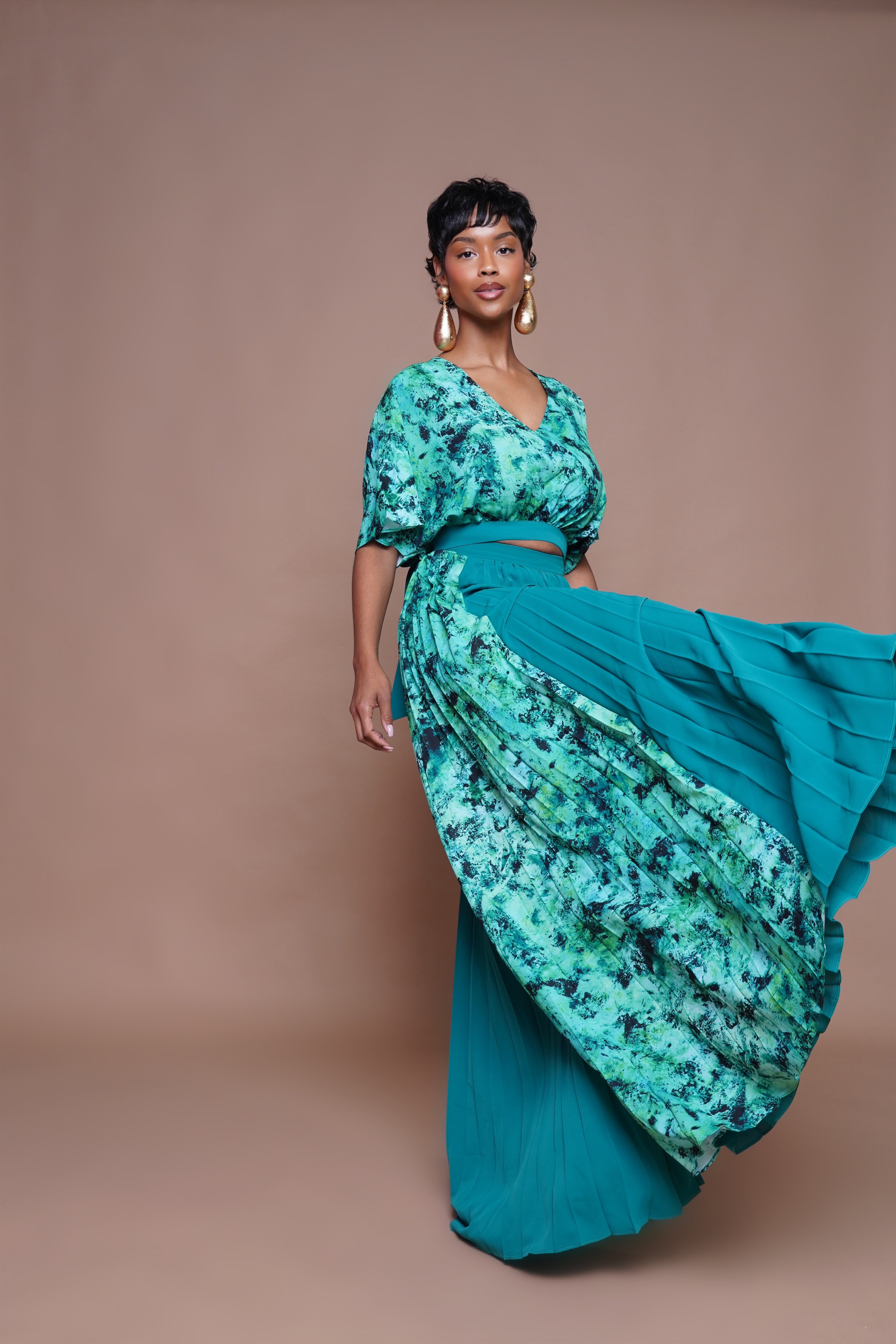 SANKOFA PLEATED PANT SET Lili Creation