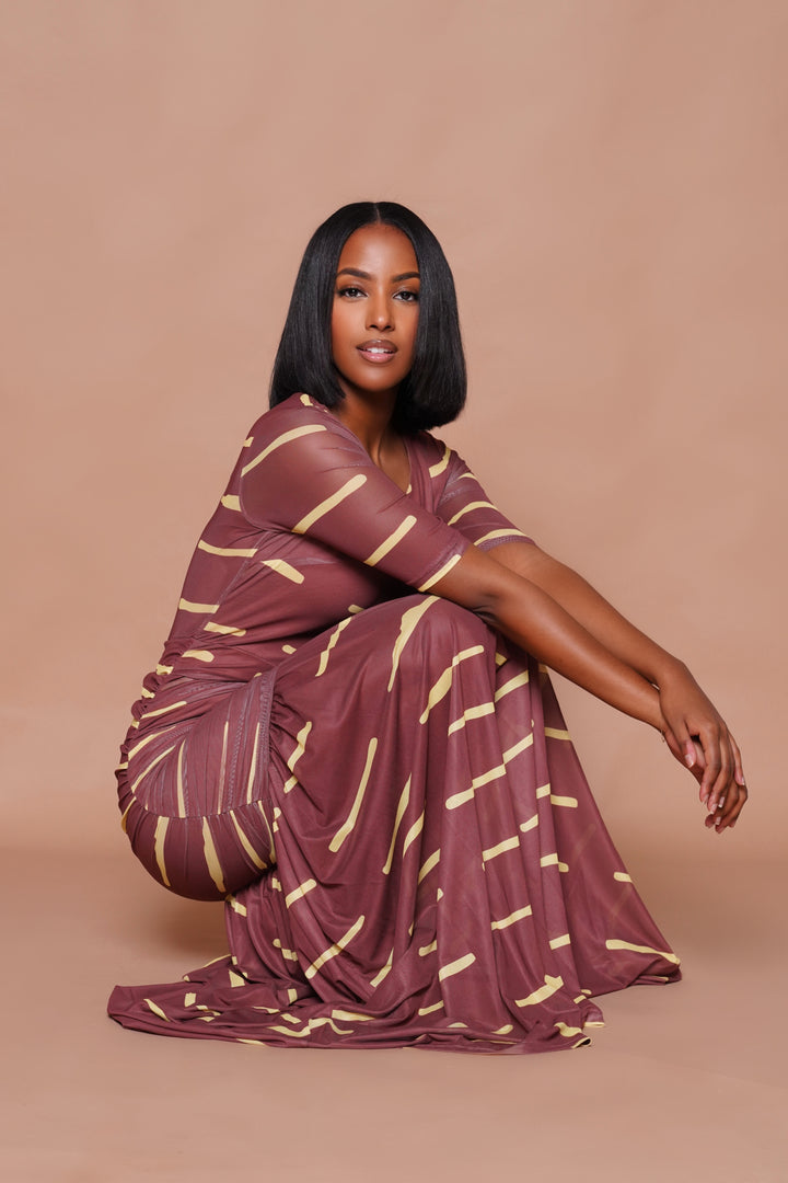 ZINA Maxi Mesh Dress – African Party Dress | Lili Creation