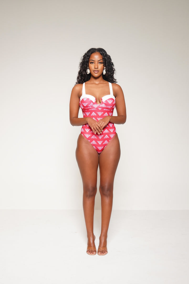 SABINA ONE PIECE IN HOT CHERRY Lili Creation