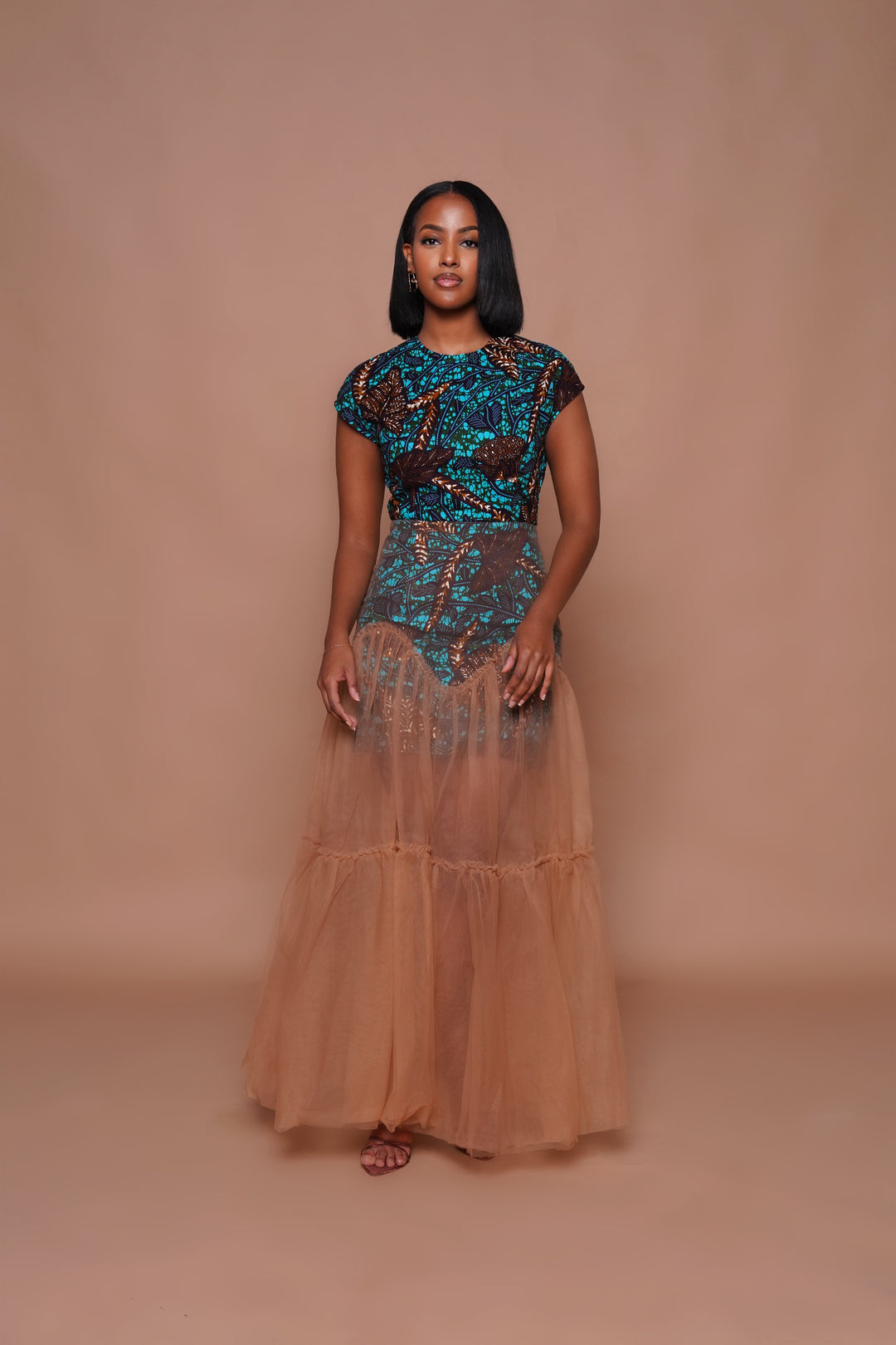 ZINA Maxi Mesh Dress – African Party Dress | Lili Creation