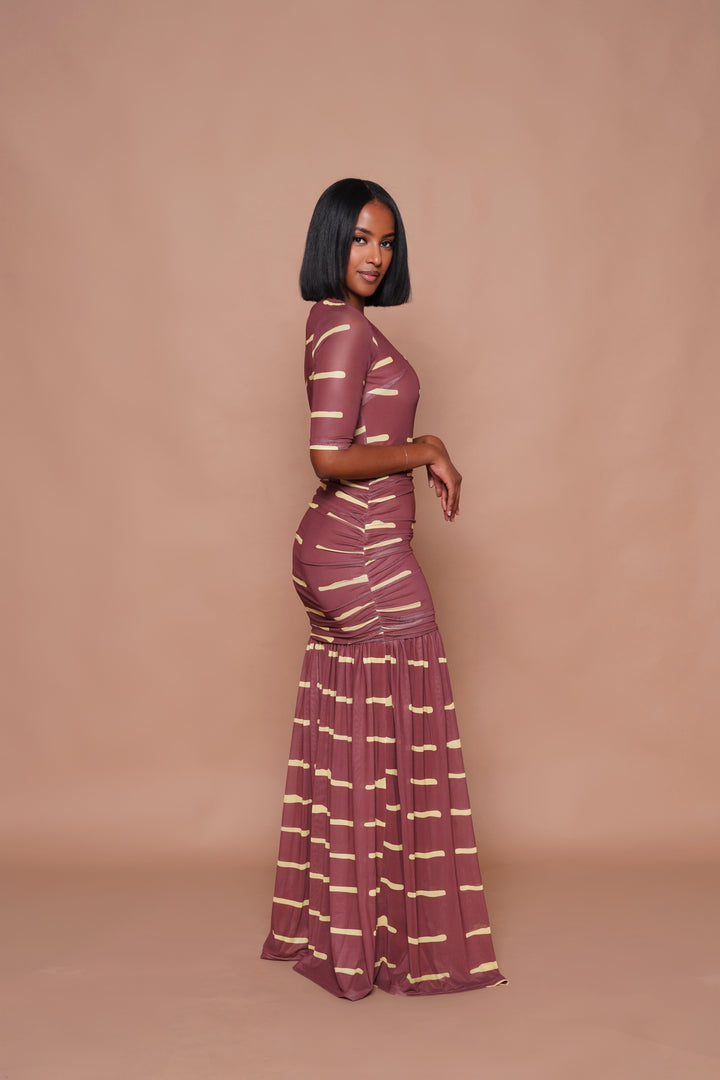 ZINA Maxi Mesh Dress – African Party Dress | Lili Creation