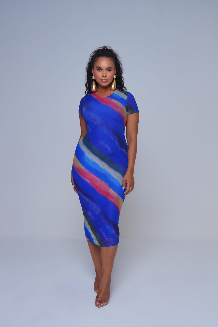 OCEAN BREEZE MIDI MESH DRESS Lili Creation