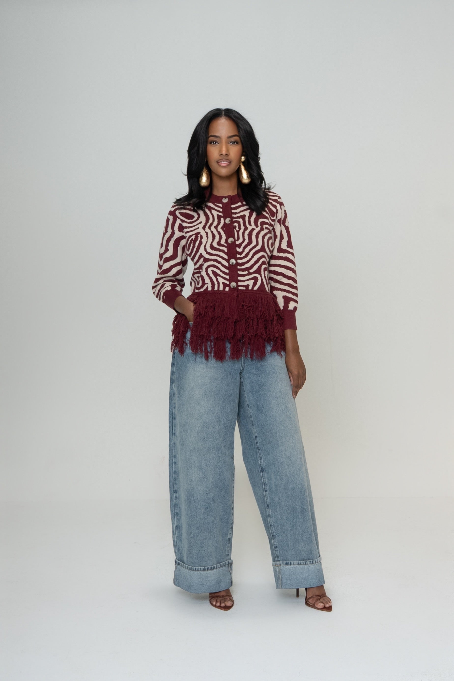 LOVA FRINGE KNIT TOP Lili Creation