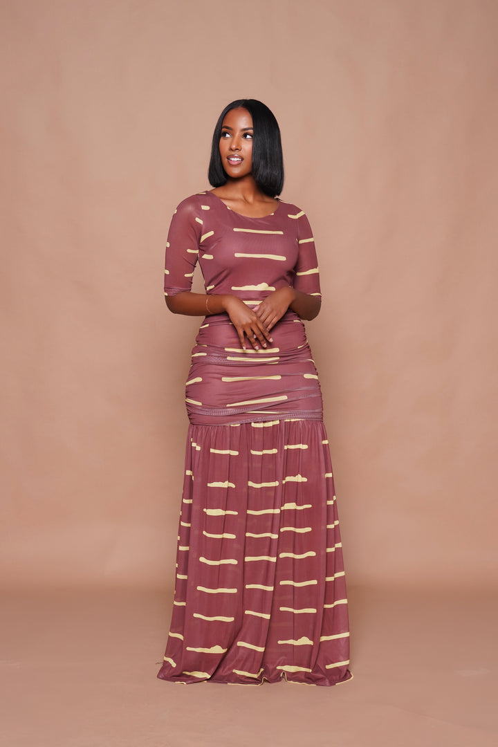 ZINA Maxi Mesh Dress – African Party Dress | Lili Creation