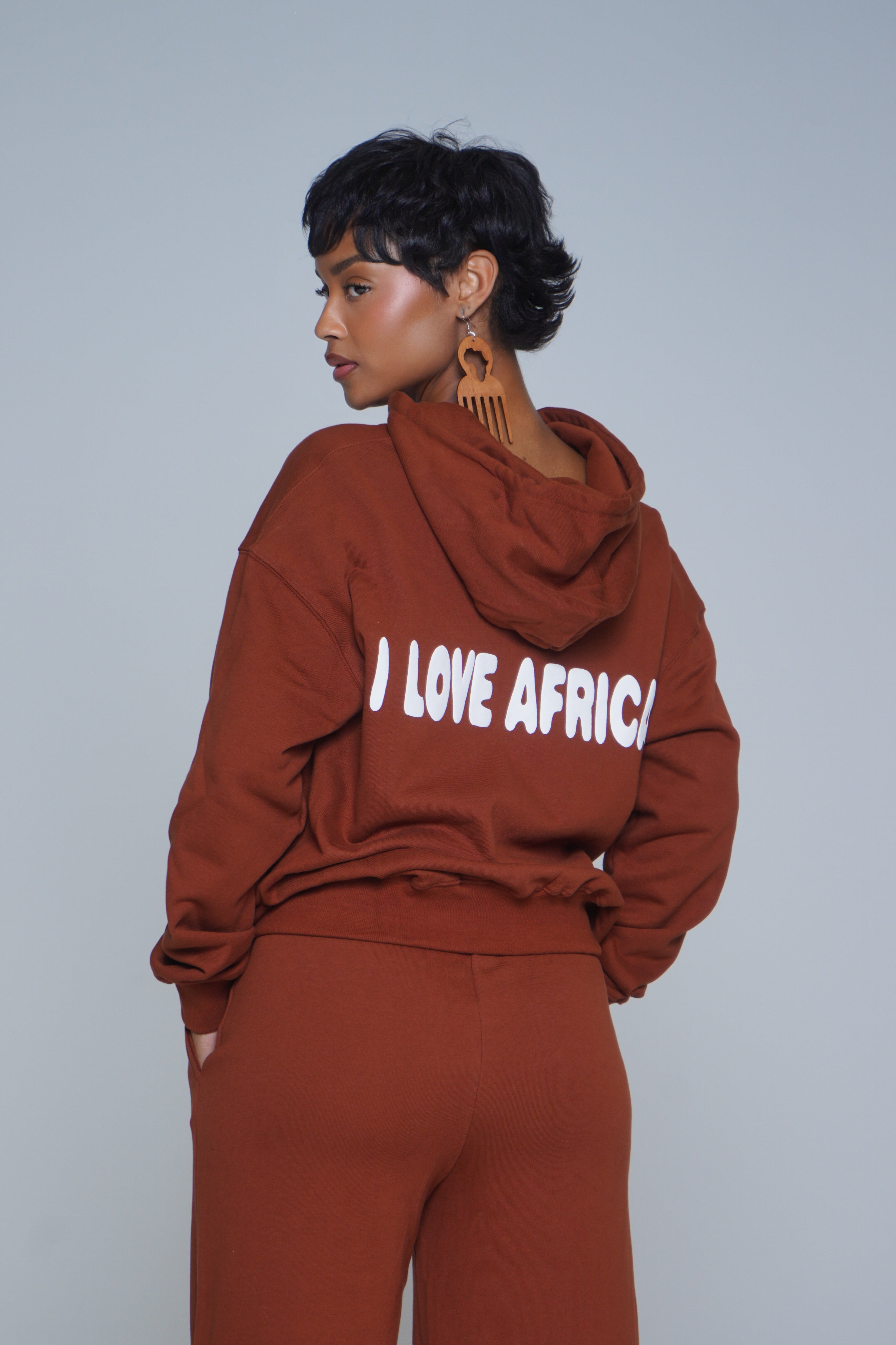 I LOVE AFRICA HOODIE SET PANT Lili Creation
