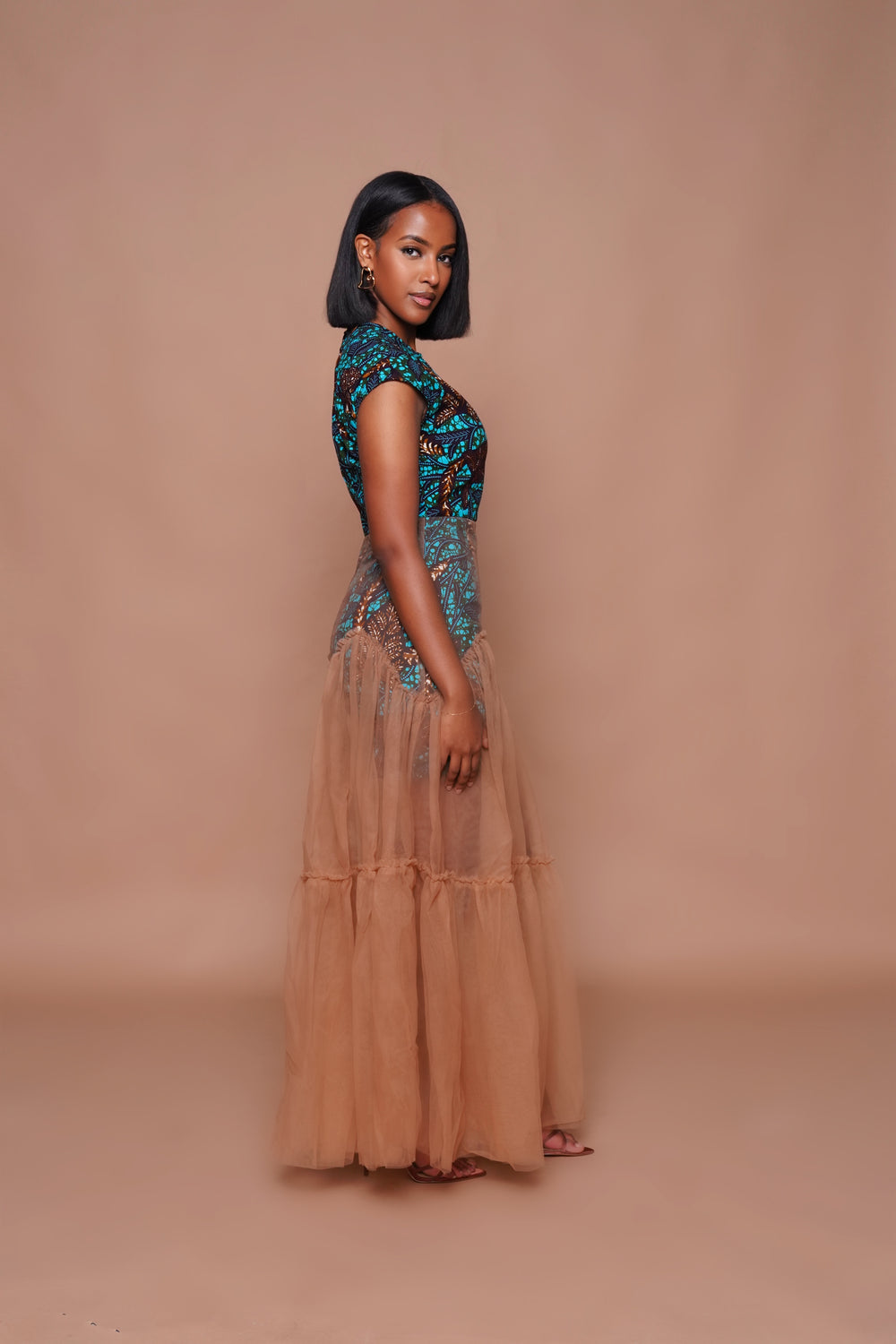 ZINA Maxi Mesh Dress – African Party Dress | Lili Creation
