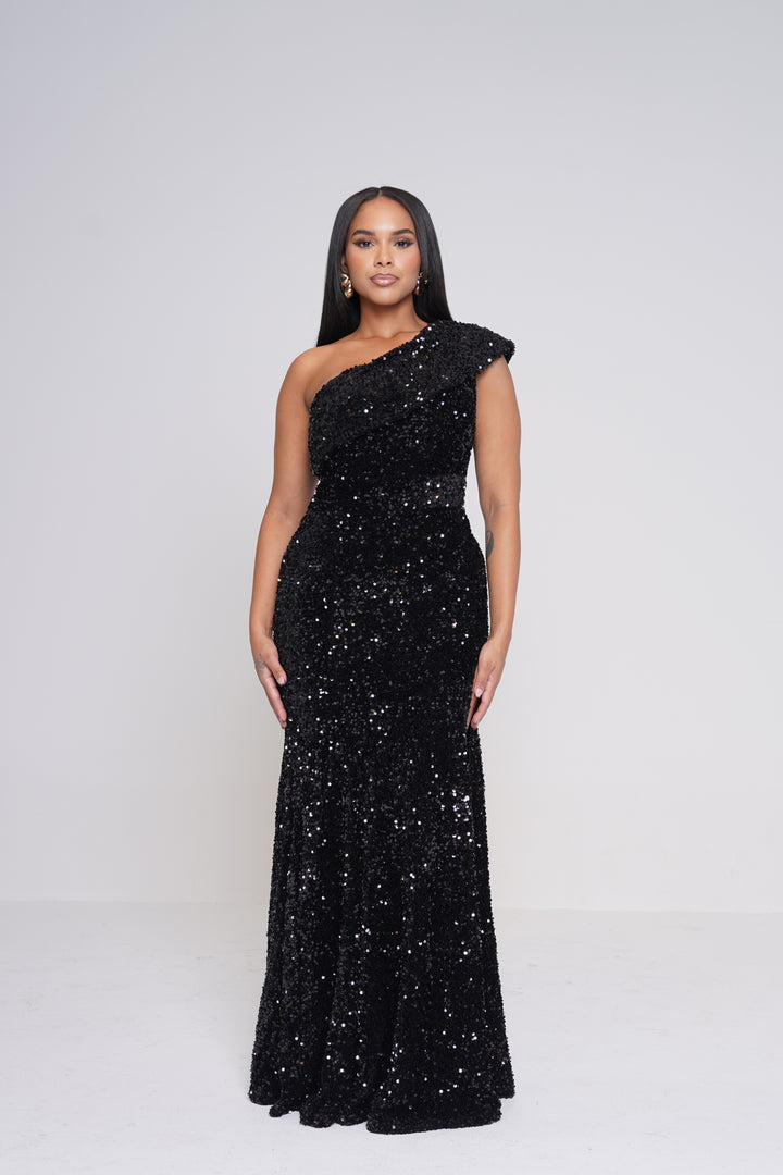 MIDNIGHT SPARKLE SEQUIN MAXIDRESS Lili Creation