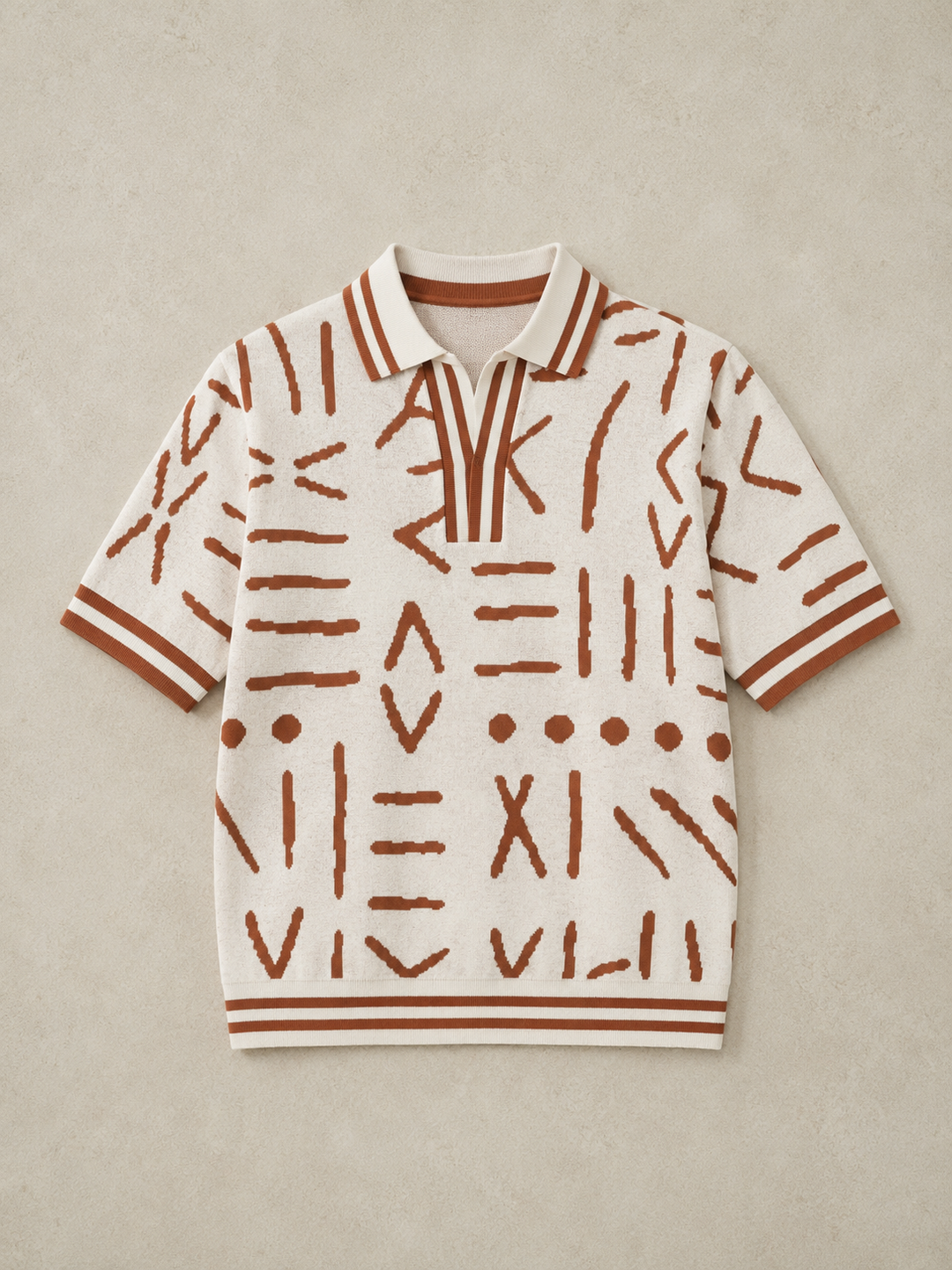 TRIBAL KNIT UNISEX POLO Lili Creation