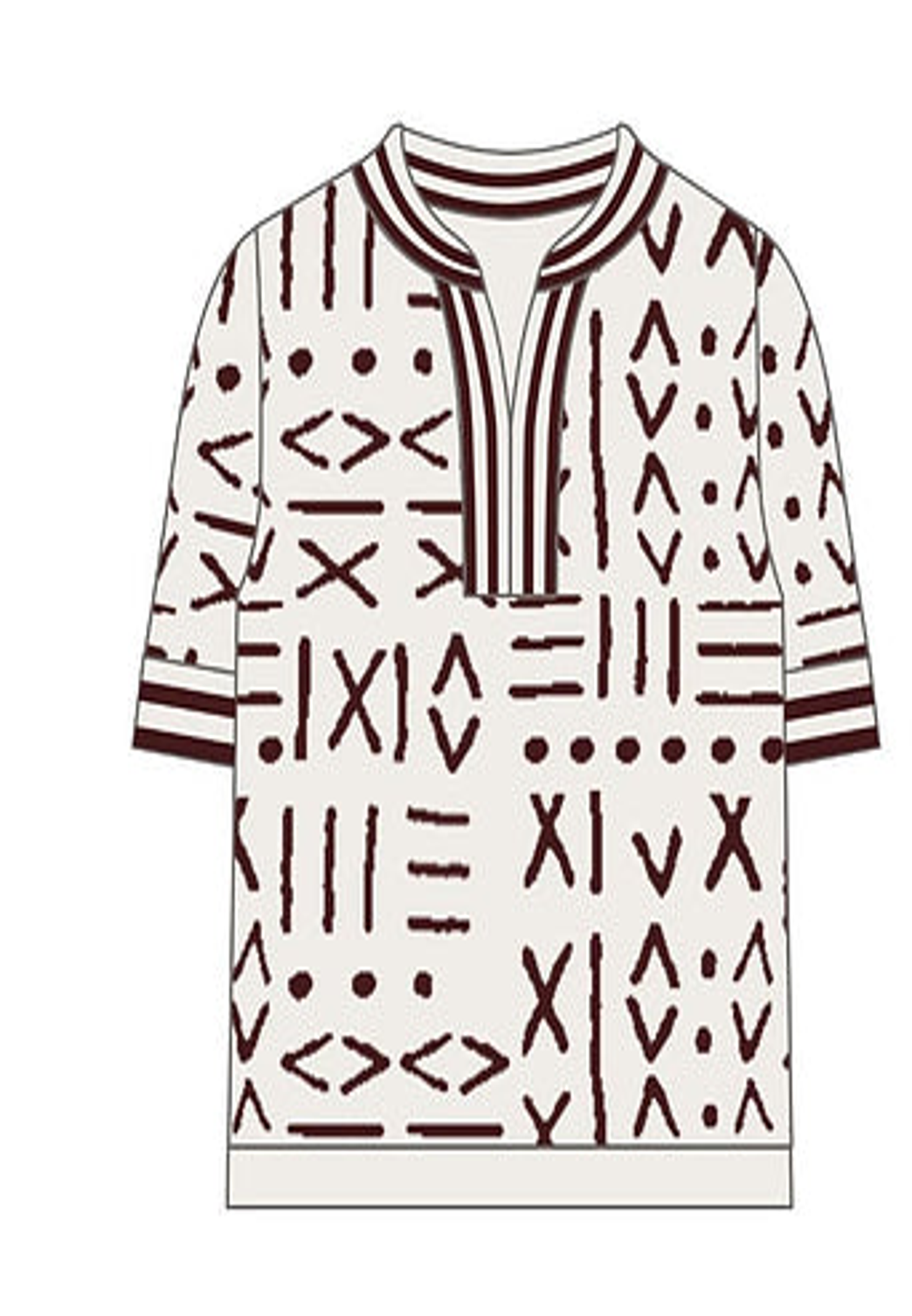 TRIBAL KNIT UNISEX POLO Lili Creation