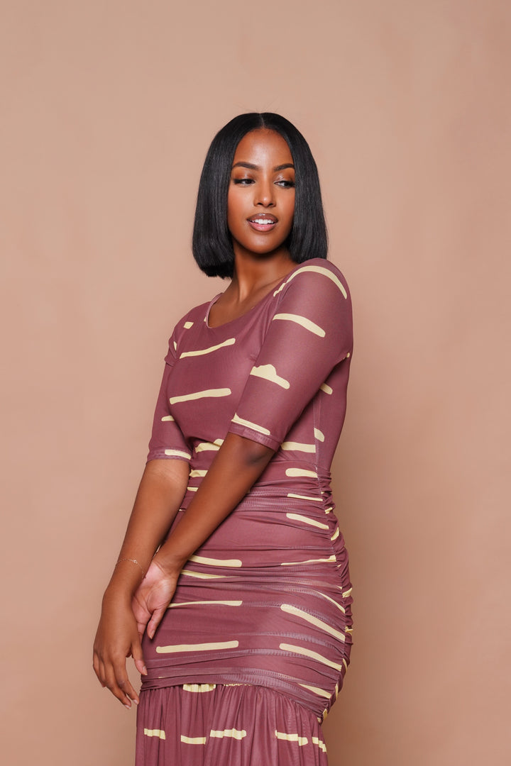 ZINA Maxi Mesh Dress – African Party Dress | Lili Creation