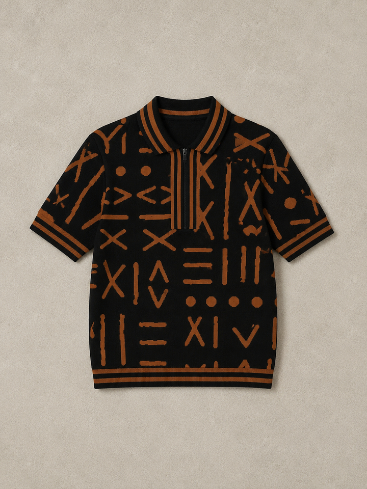 TRIBAL KNIT UNISEX POLO Lili Creation