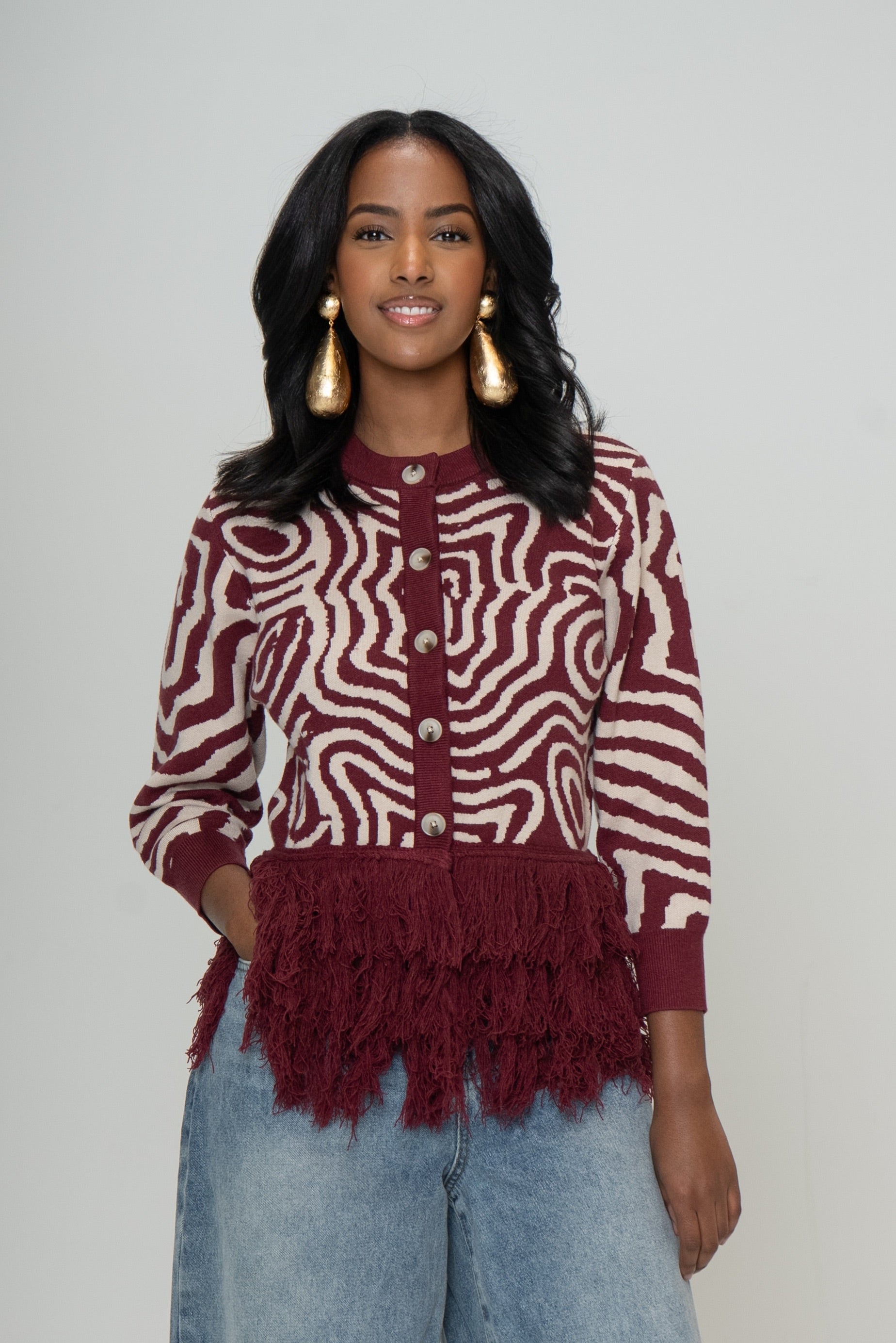 LOVA FRINGE KNIT TOP Lili Creation