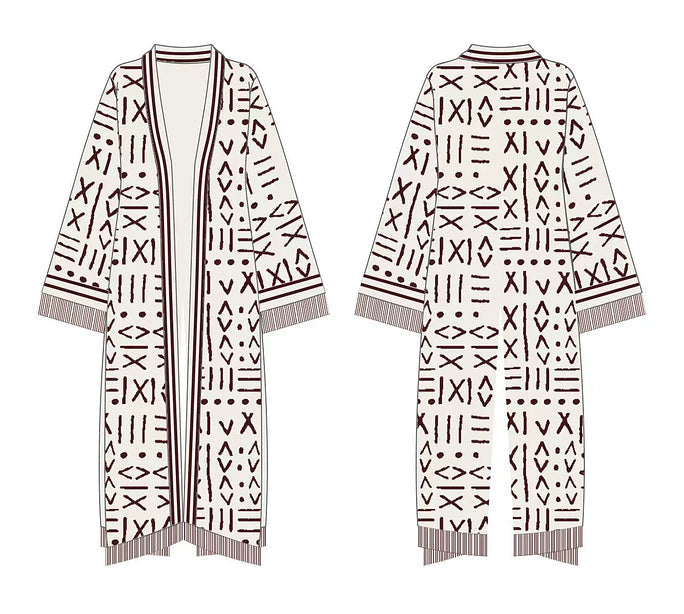 TRIBAL KNIT KIMONO Lili Creation