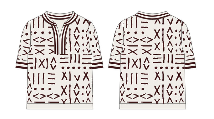 TRIBAL KNIT UNISEX POLO Lili Creation