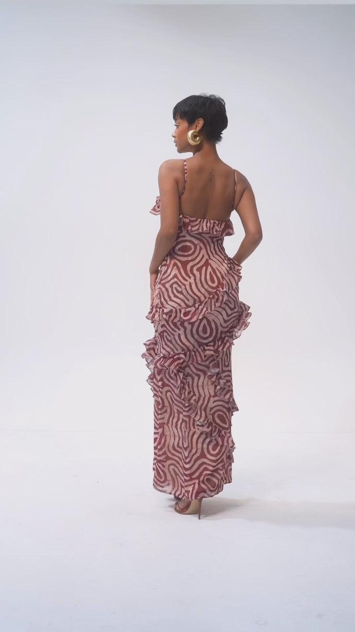 ADIA RUFFLE GOWN