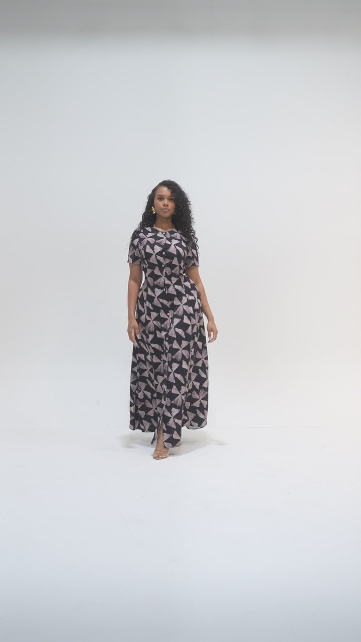 NYA MUDCLOTH MAXI DRESS