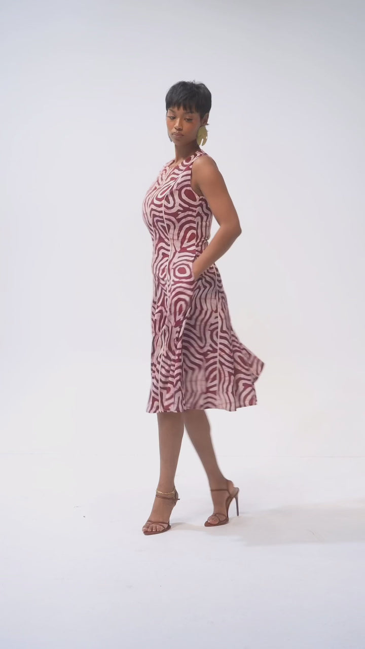 SAHARA FLARE MIDI DRESS