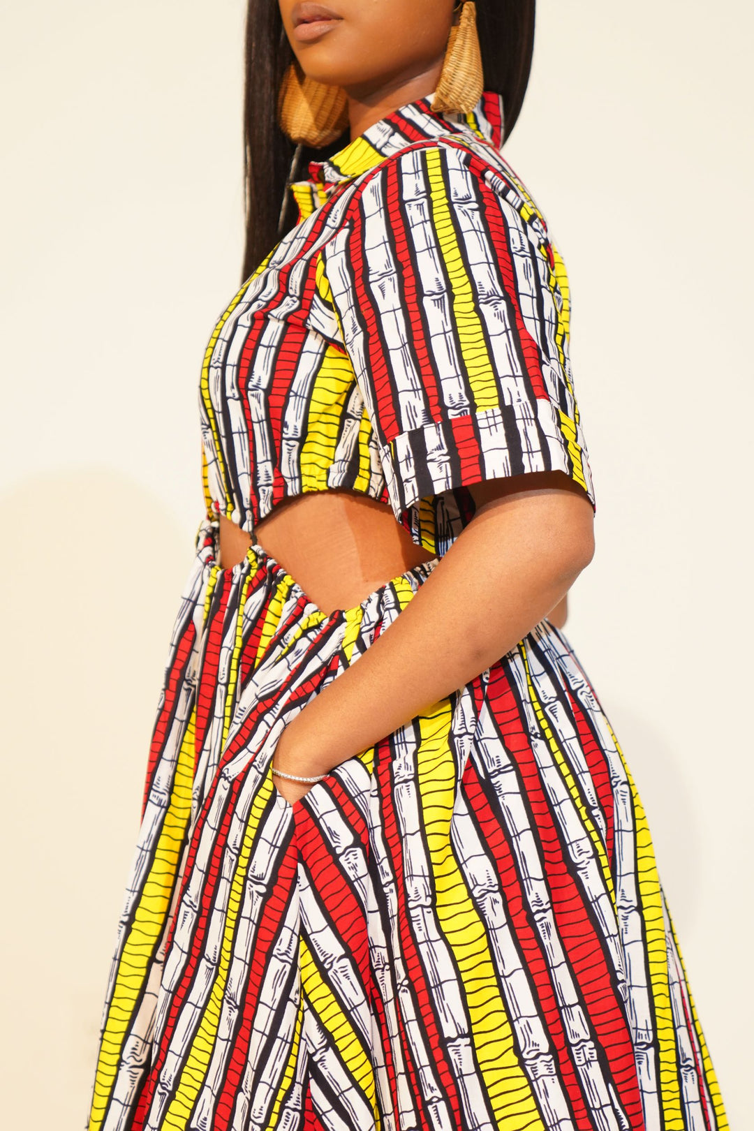CUT OUT MIDDLE MIDI DRESS Lili Creation CUT OUT MIDDLE MIDI DRESS Lili Creation