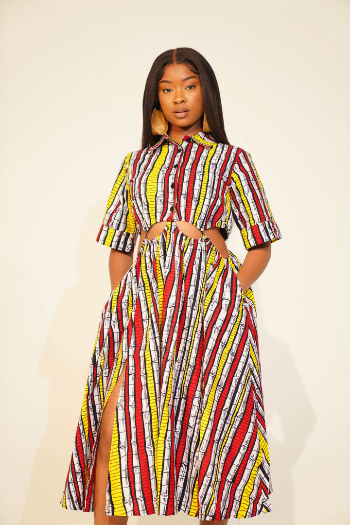 CUT OUT MIDDLE MIDI DRESS Lili Creation